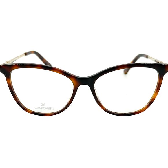 Swarovski SK5249 H Womens Plastic Eyeglass Frame 052 Dark Havana 53-15 - Picture 3 of 5